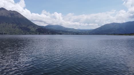 Beautiful-drone-shot-at-Lake-San-Pablo
