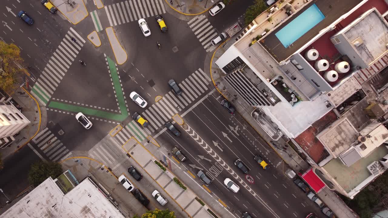 Street corner in Buenos Aires city in Argentina