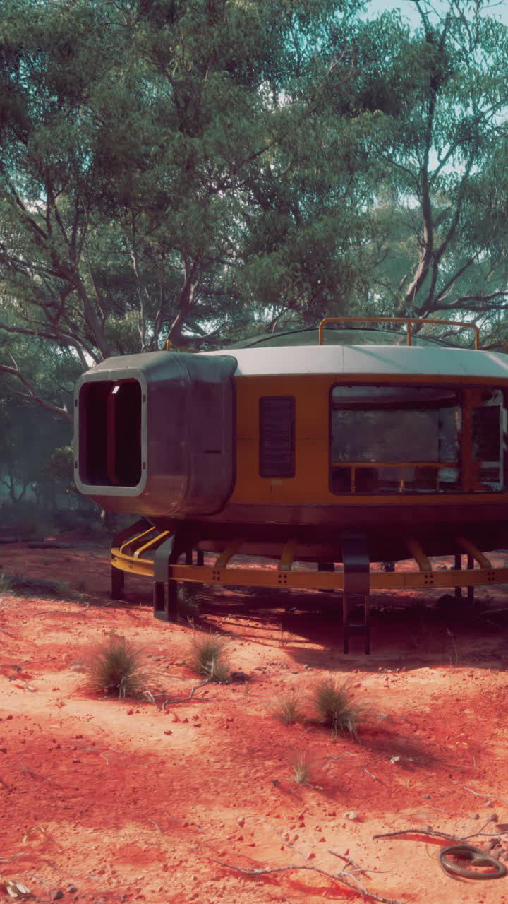 숲 속 의 미래적 인 우주선