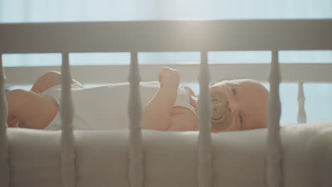 baby in a crib