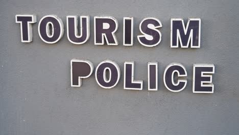 tourism police sign