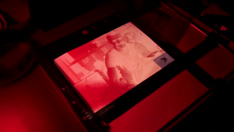 vintage photo on a light table