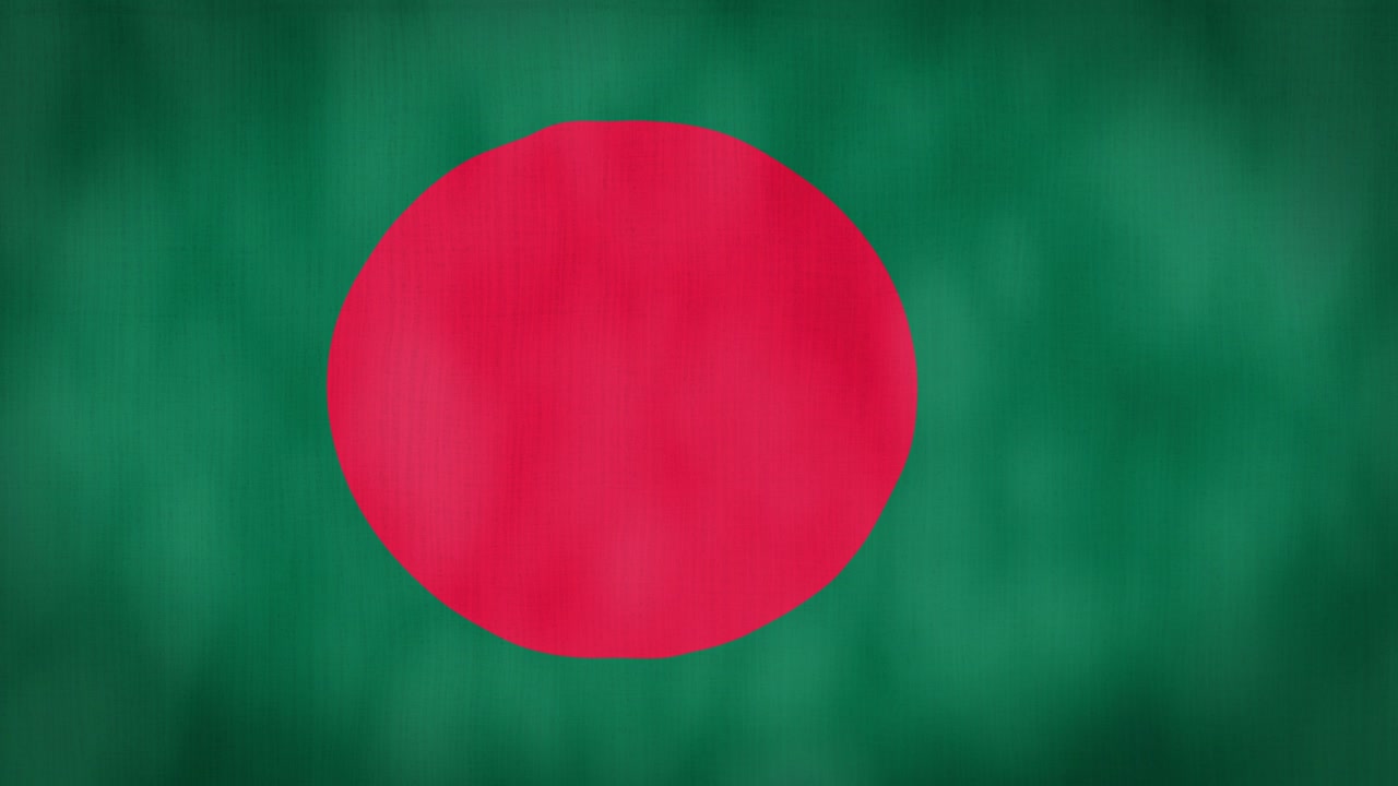 루프, 실제처럼 보이는 직물 질감과 파란색 방글라데시 발 애니메이션