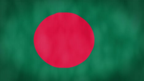 loop, real looking fabric texture and wavy bangladesh flag animation