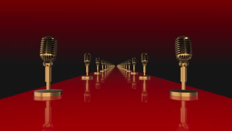 los premios del micrófono dorado escenario bucle sin costura 4k