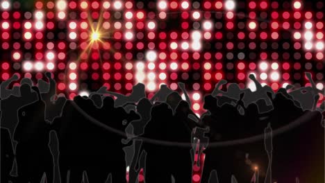 Digital-animation-of-spot-of-light-over-silhouette-of-people-dancing-against-red-lights