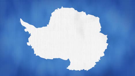 loop, real looking fabric texture and wavy antarctica flag, 3d and 4k animation.