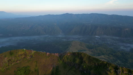 epic volcano crater and volcanic plateau in bali indonesia