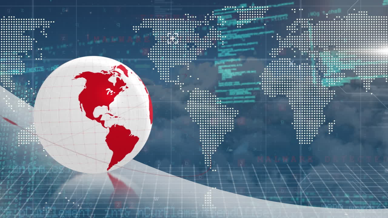 세계 지도 및 데이터 처리에 대한 세계 지도 애니메이션