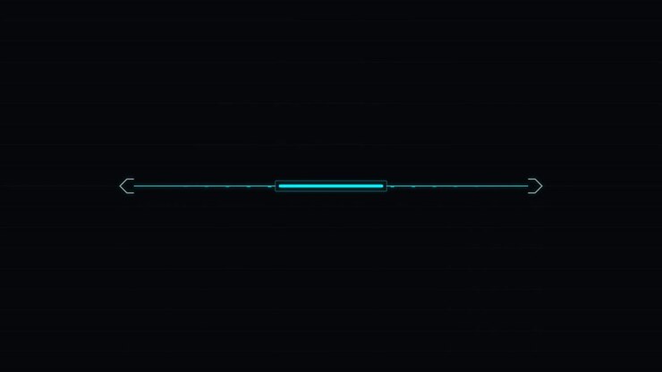 Futuristic Digital Loading Bar Animation on Black Background