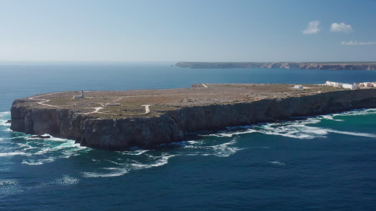 fortaleza de sagres costa portuguesa tomada por un avión no tripulado