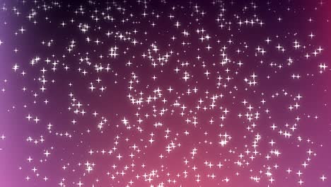 abstract motion background shining white stars and shiny particles to be played in 4k loop that is shining and shimmering with glitter particles with bokeh waves on a pink background