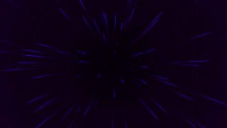 línea de velocidad de bucle sin costuras zoom brillo en fondo violeta oscuro animación negra