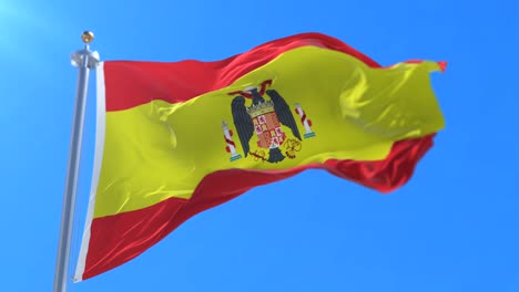 bandera de españa en la era del dictador franco, pro franco o franquista, bucle sin costuras
