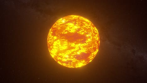 burning star in space