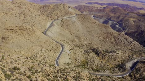 Aerial-View-of-the-Rumorosa-Road-in-Mexicali-Mexico-on-a-Sunny-Day