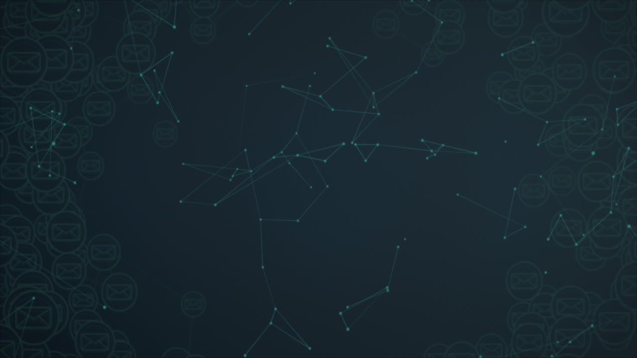 animación de redes de conexiones sobre un fondo negro