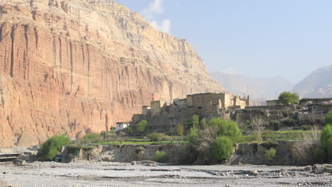 the village of chusang or chhusang in the upper mustang region of nepal, asia