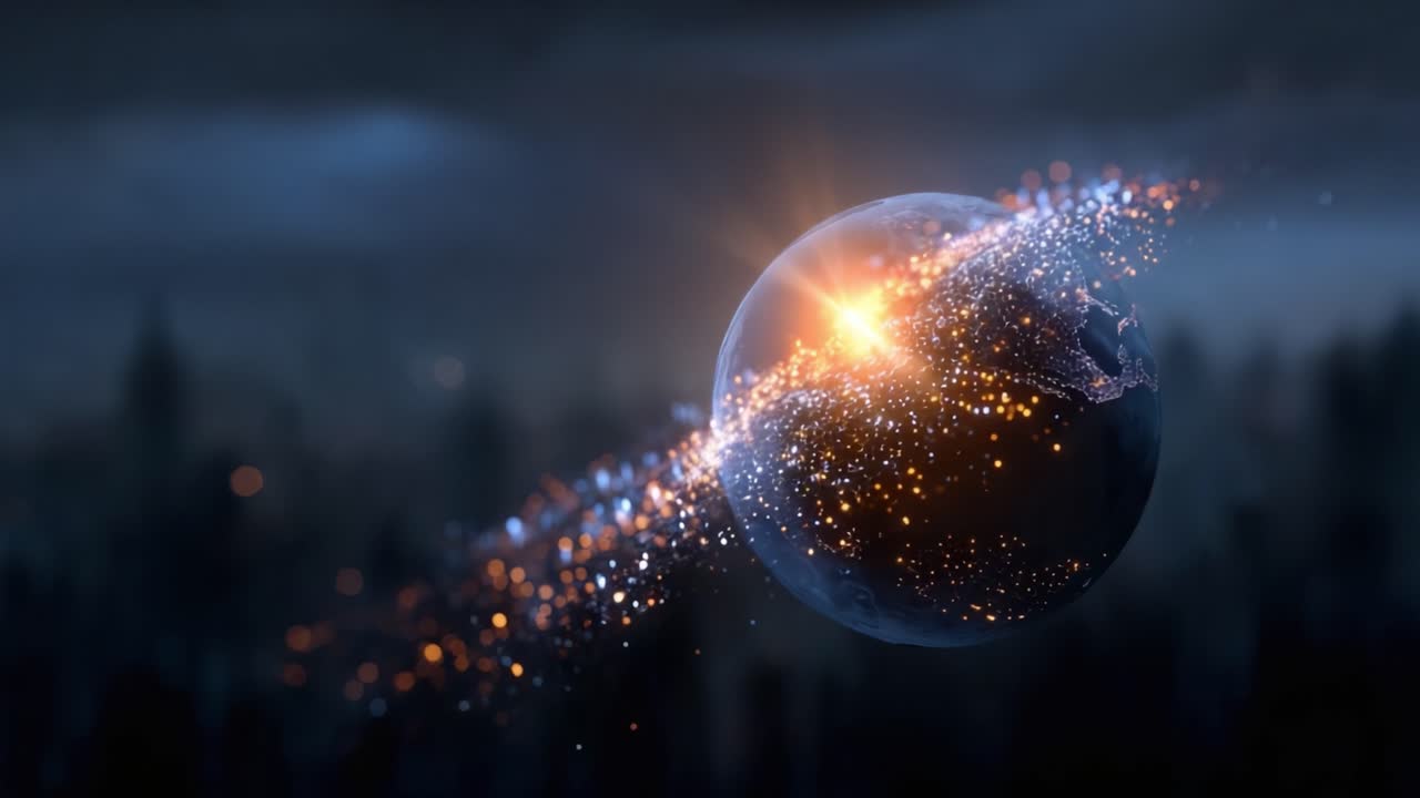 A stunning depiction of Earth surrounded by a cosmic explosion of light and energy, showcasing the beauty of our planet in a mesmerizing visual display