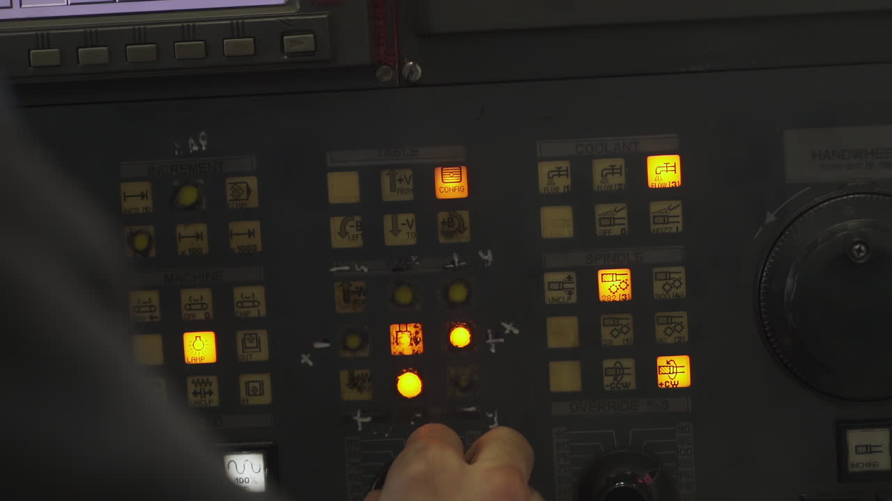 CNC Machine Control Panel with Operator