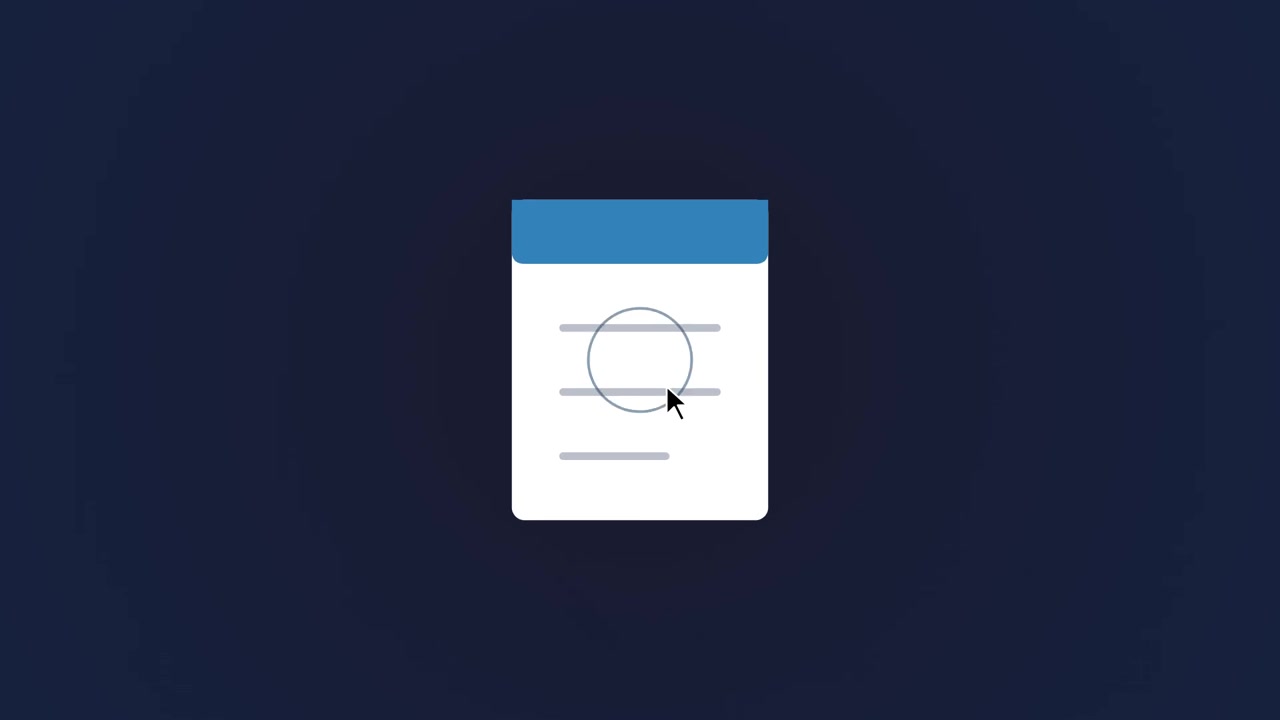 Animated Cursor Selecting Text on Digital Document Interface