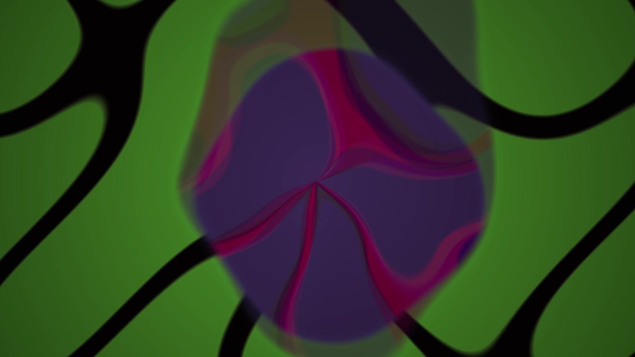 Abstracte groene en paarse organische vorm animatie
