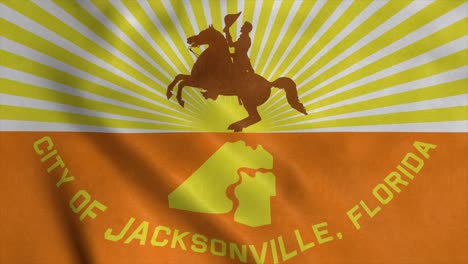 jacksonville city flag waving in the wind