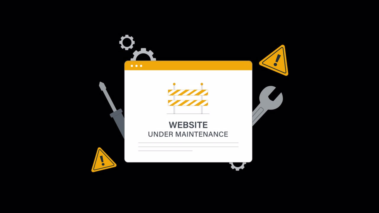 Website Under Maintenance Notification Animation