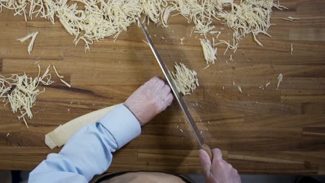 preparing pasta dough