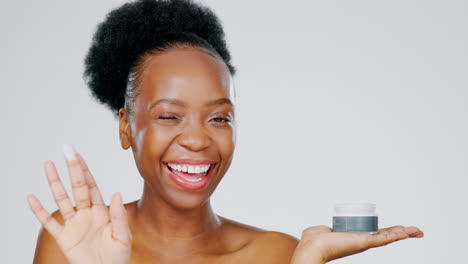 face, product and beauty with a model black woman