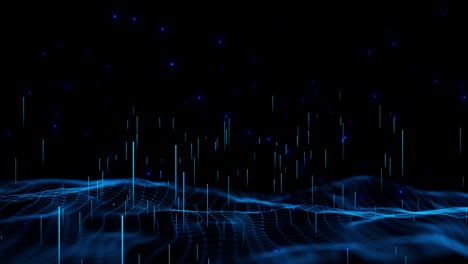 digital cyberspace particles data flow network connections high speed analysis technology abstract