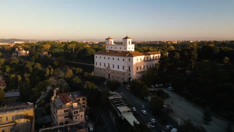 Französische-Akademie-In-Der-Villa-Medici-Im-Stadtzentrum-Von-Rom,-Italien