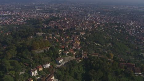 Aerial-shot-of-the-Basilica-di-Santa-Maria-Maggiore-in-Bergamo-during-the-day