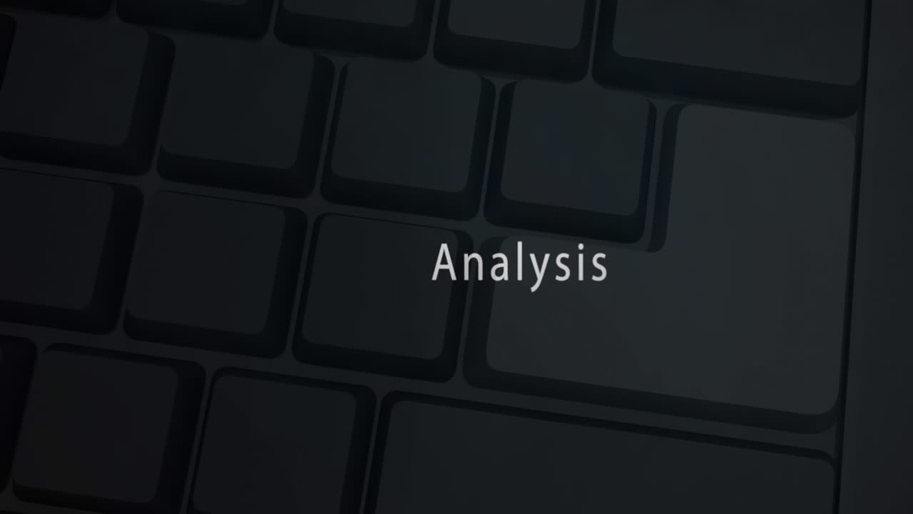 Animation of computing text over computer keyboard in background