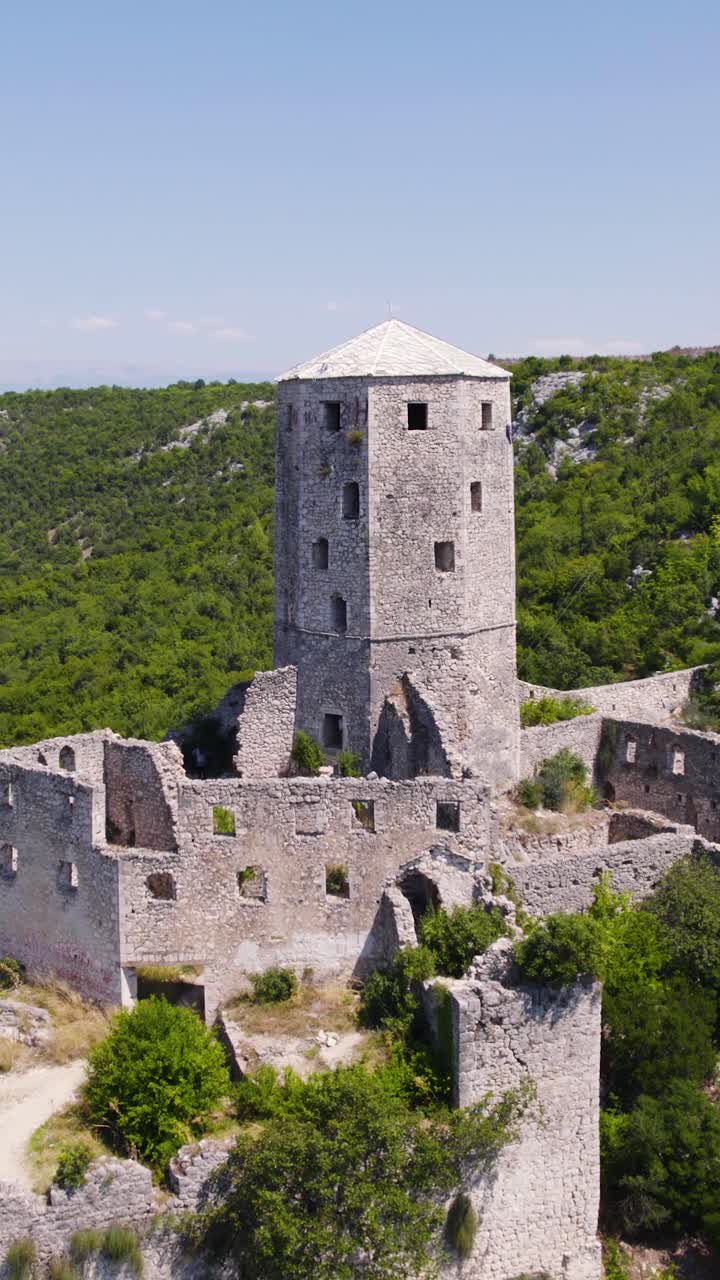 Bosnia and Herzegovina Počitelj Citadel Počitelj, drone vertical
