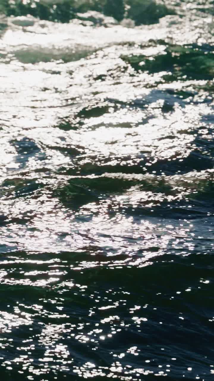 Onde dell'oceano con riflessi del sole
