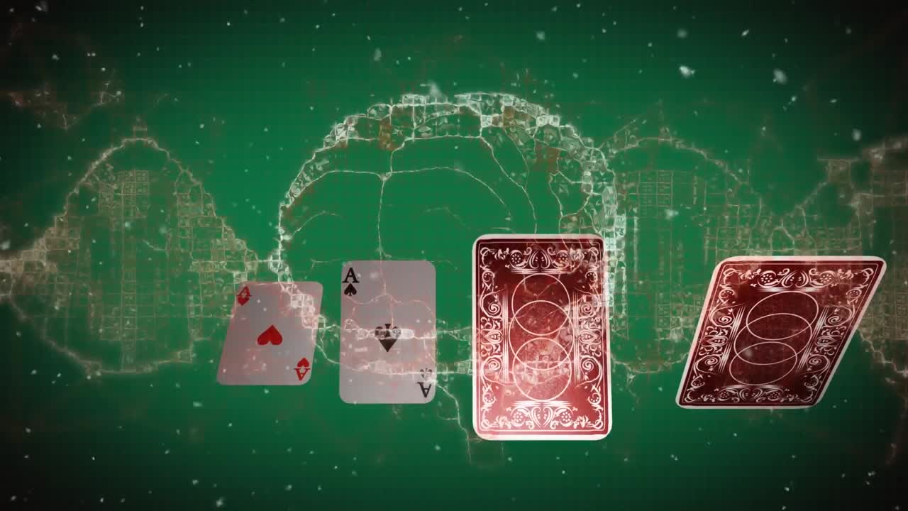 카드 놀이로 디지털 뇌의 애니메이션