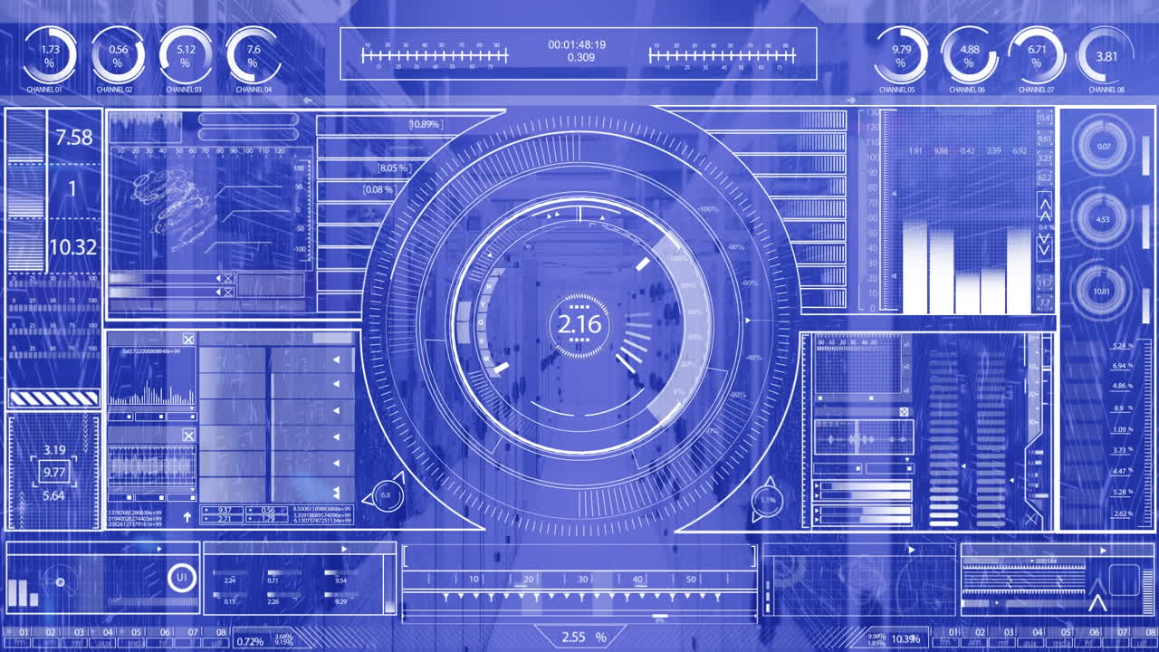 Animation of scope scanning and data processing over computer servers