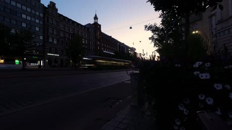 helsinki street-view time lapse  at night at mannerheimintie