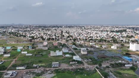 aerial view of a city in india