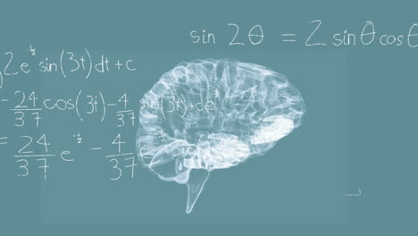 animation of brain with technology and data processing