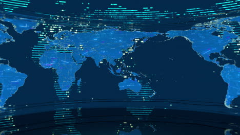 Animación-Del-Mapa-Mundial-Giratorio