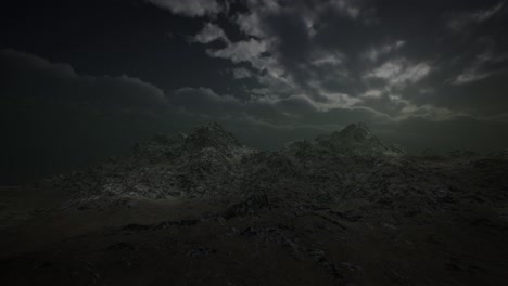 huge dark clouds over scottish highlands