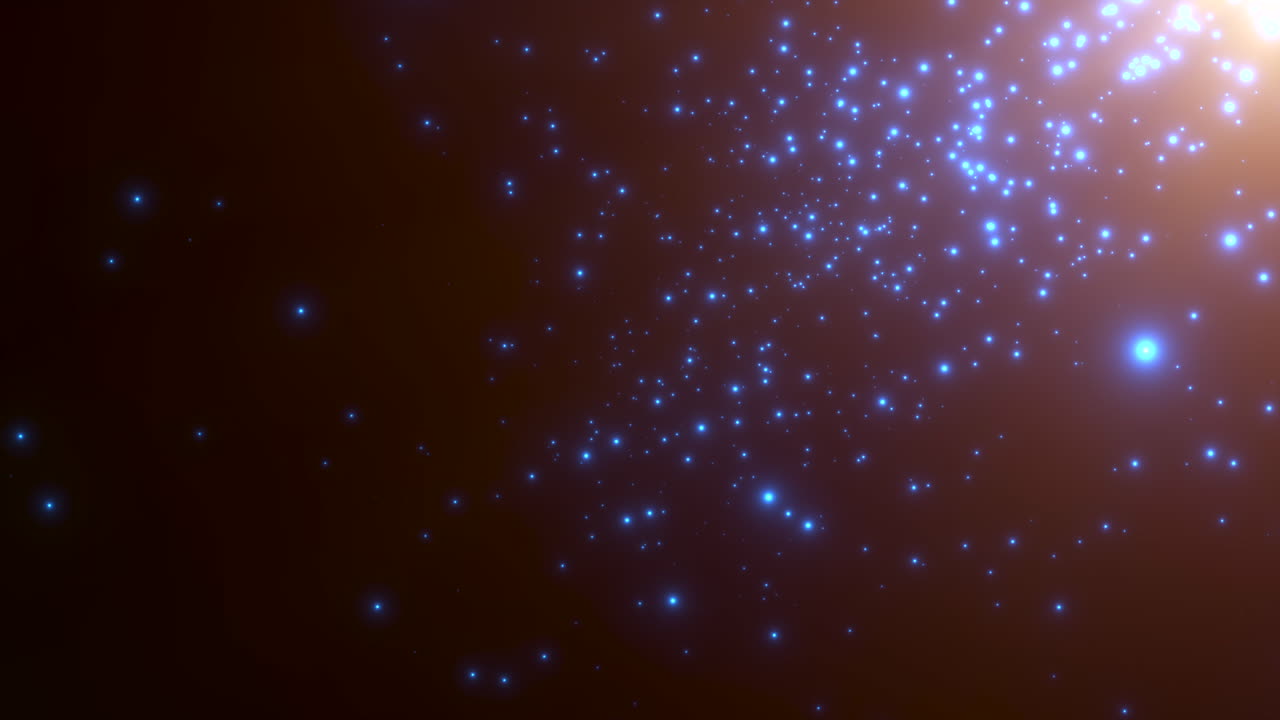 Motion blue particles and stars in galaxy abstract background 5