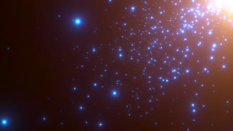 Bewegung-Blaue-Partikel-und-Sterne-Im-Abstrakten-Hintergrund-Der-Galaxie-5
