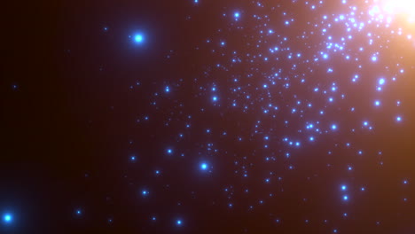 motion blue particles and stars in galaxy abstract background 5