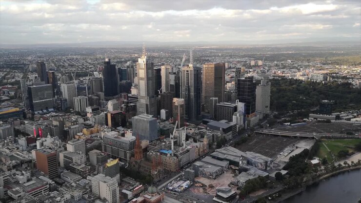 Quartiere Centrale degli Affari di Melbourne 4K