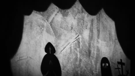 spooky shadow puppets of death and halloween
