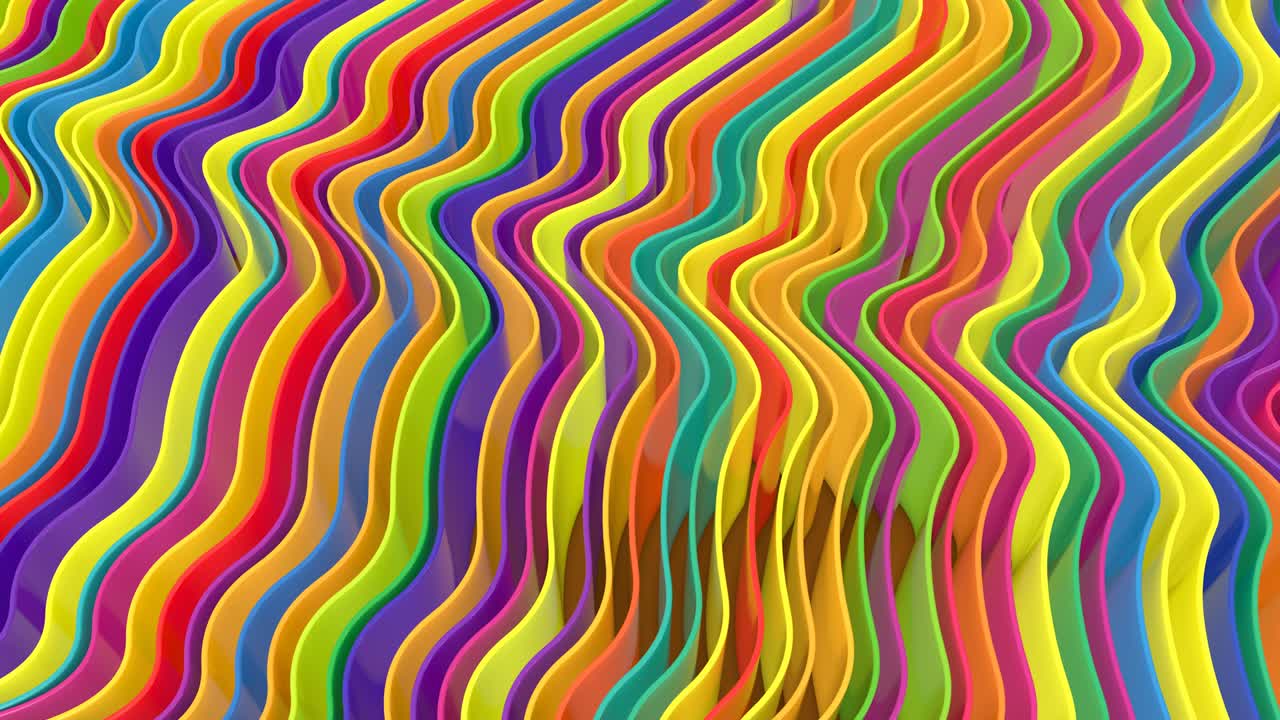 ondulado aleatorio de varios colores ancho