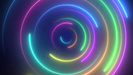 glowing sci-fi tech video animation with neon laser rays stock video
, backgrounds, abstract, single line, neon lighting full colors and shapes